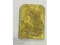 GEORGI CHAPKANOV - CHAPĂ - Sfântul Gheorghe, basorelief din bronz