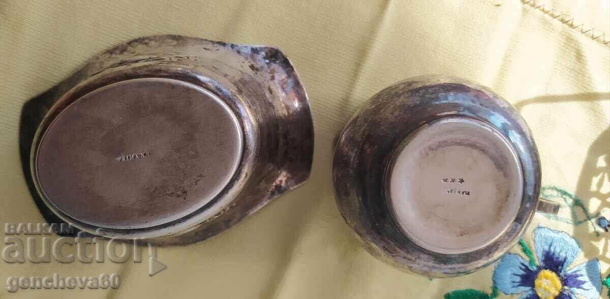 Livrarea RRR Vas vintage PRIMA NS și ulcior argintat