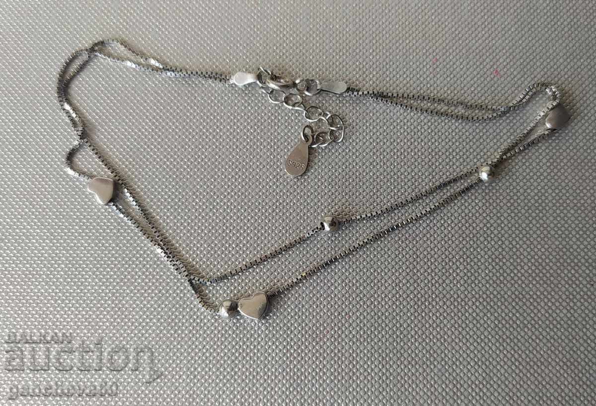 Licitație Brățară dublă de gleznă din argint, marcaje