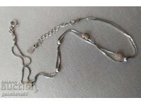 Brățară dublă de gleznă din argint, marcaje