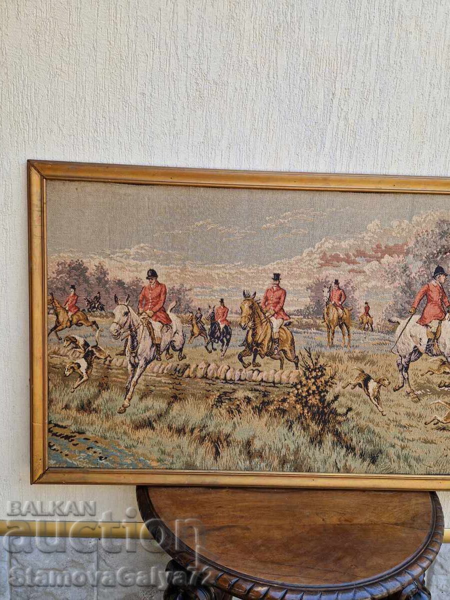 Prețios gobelin belgian antic - 5 Prețios gobelin belgian antic - 5