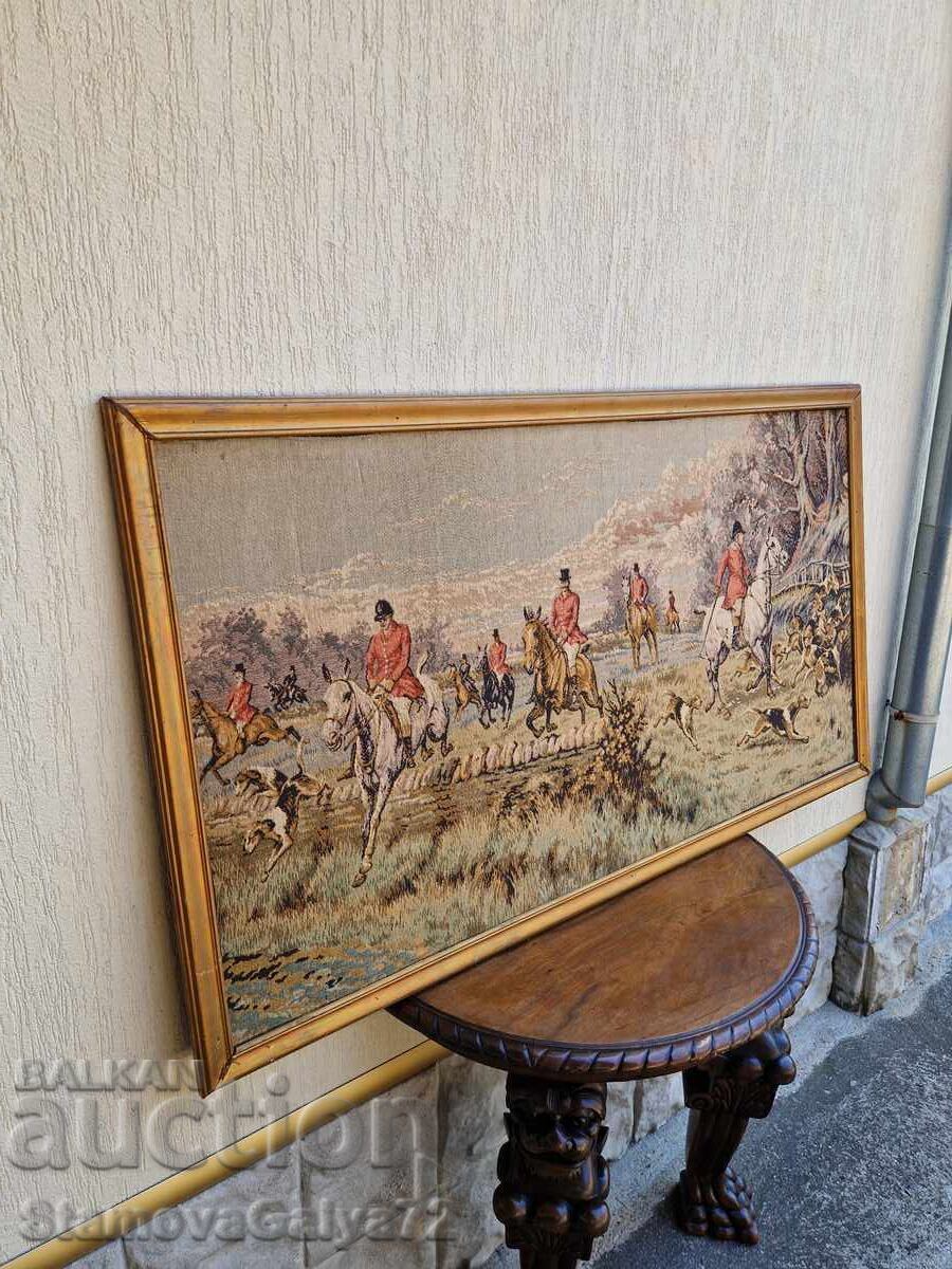 Prețios gobelin belgian antic - 6 Prețios gobelin belgian antic - 6