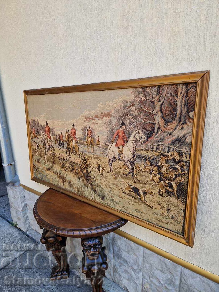 Прекрасен антикварен белгийски гоблен - 7