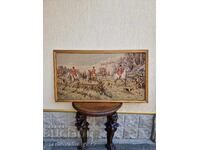 Прекрасен антикварен белгийски гоблен