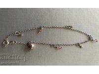 Brățară de gleznă argint și cristale