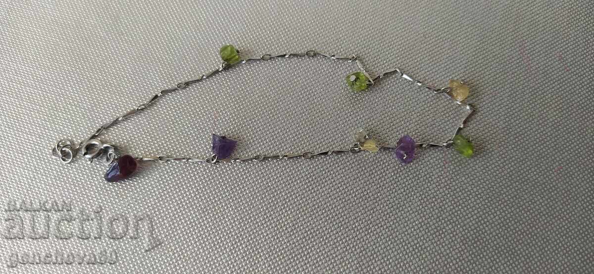 Delicate ankle bracelet with Swarovski crystals/silver with price € 12.00 | 23.47 BGN