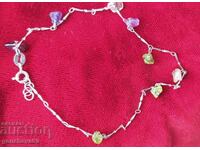 Brățară delicată pentru gleznă cu cristale/argint