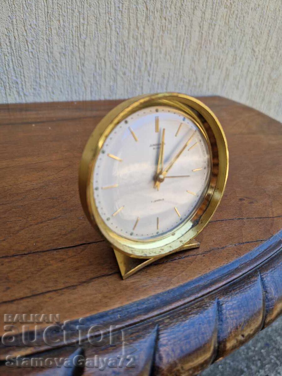 Доставка на Антикварен немски часовник будилник Junghans