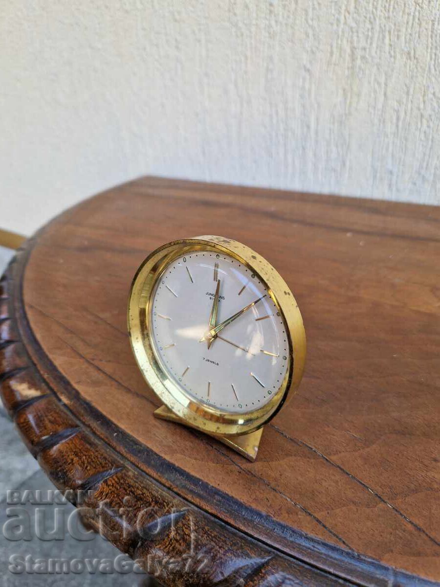 Αντίκα Γερμανικό ρολόι ξυπνητήρι Junghans - 5