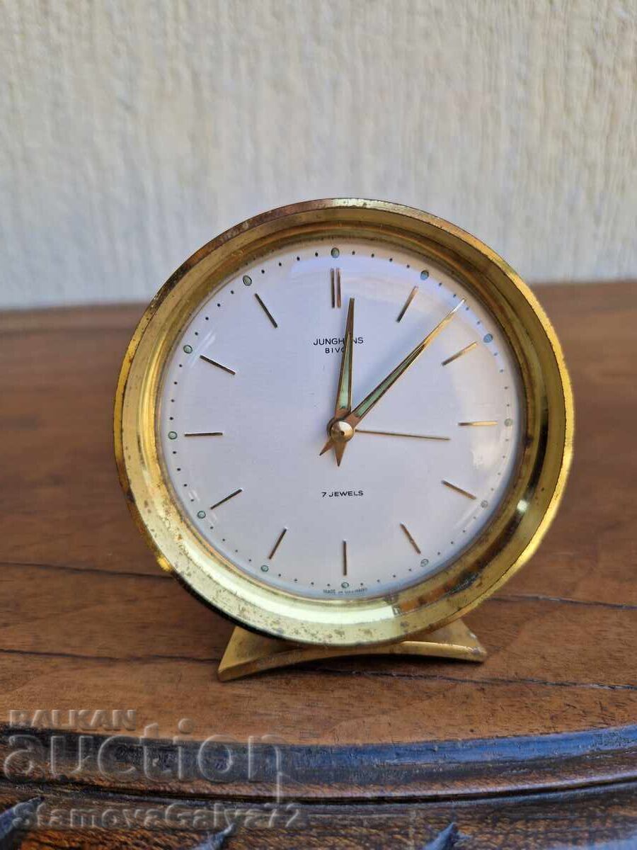 Антикварен немски часовник будилник Junghans