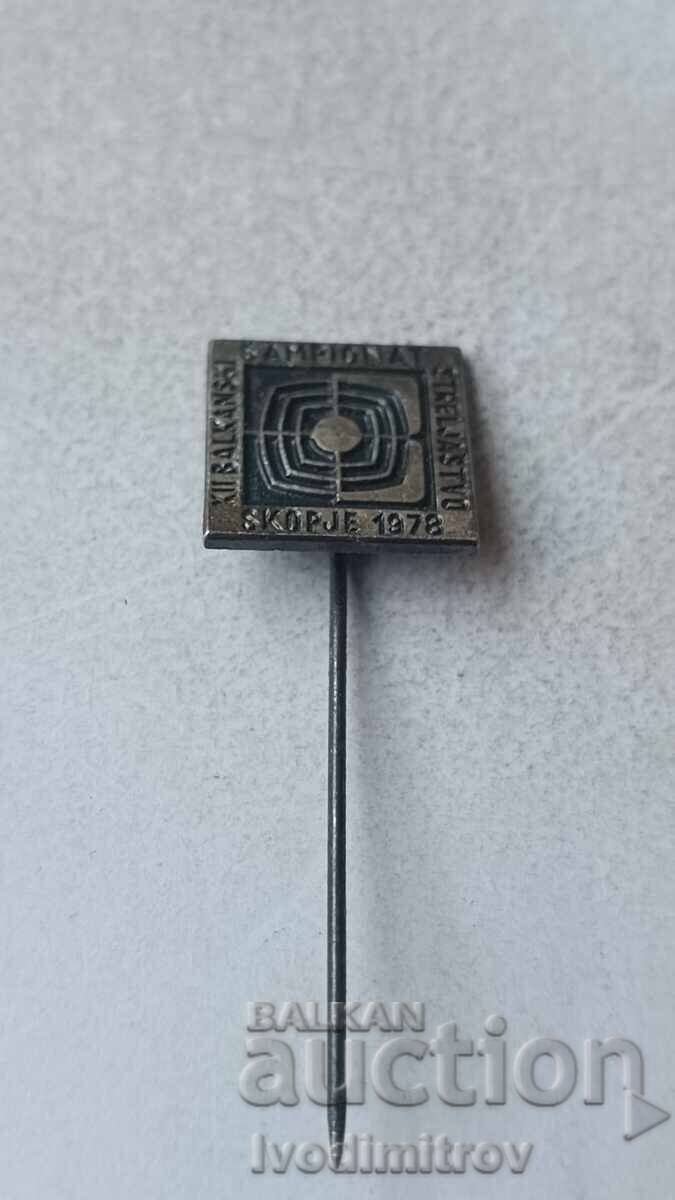 Badge Balkan Championship Shooting Skopje 1978