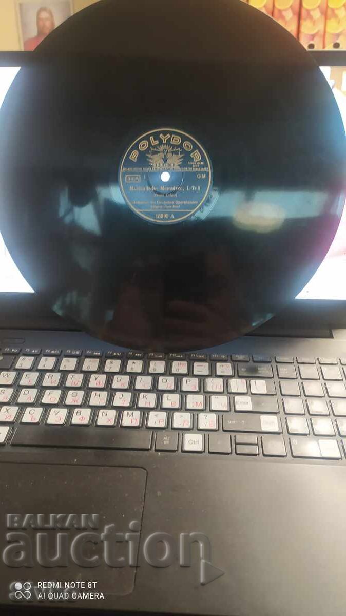 Грамофонна плоча шеллак POLYDOR Musikalische Memorien