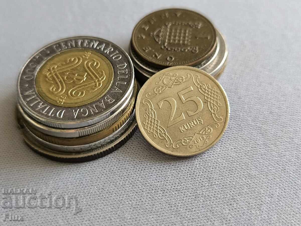 Монета - Турция - 25 куруша | 2015г. Монета - Турция - 25 куруша | 2015г.