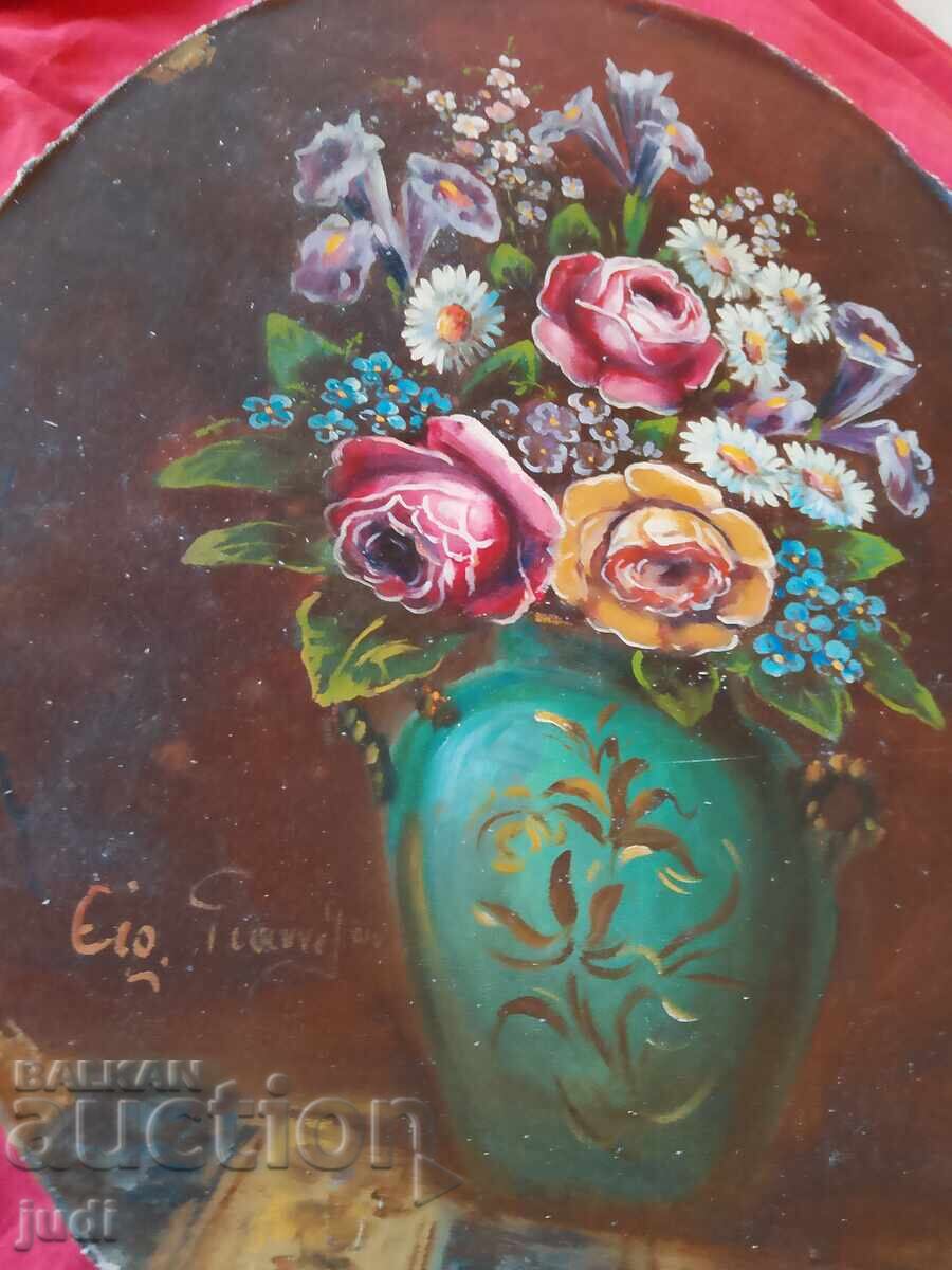 Παράδοση Ελαιογραφία καμβάς υπογεγραμμένη