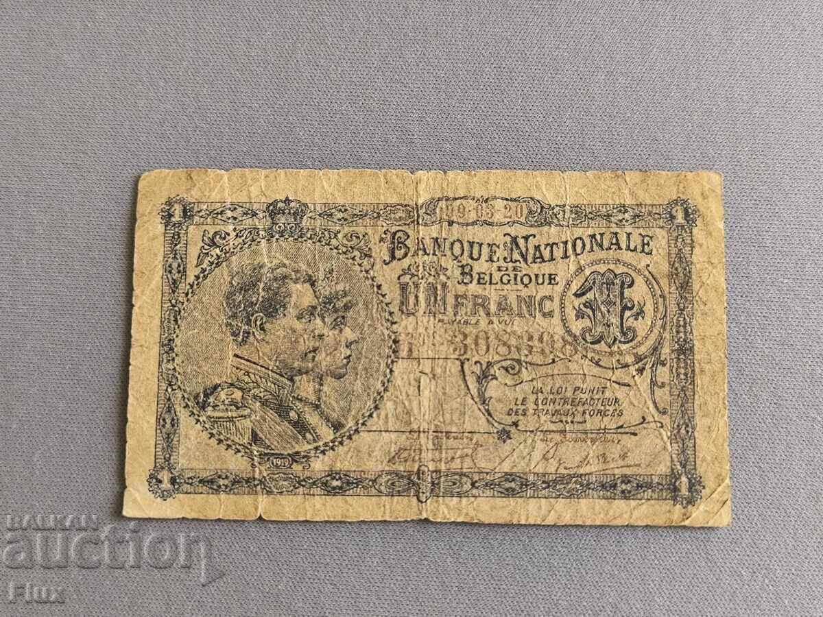 Bancnotă - Belgia - 1 franc | 1920 Bancnotă - Belgia - 1 franc | 1920