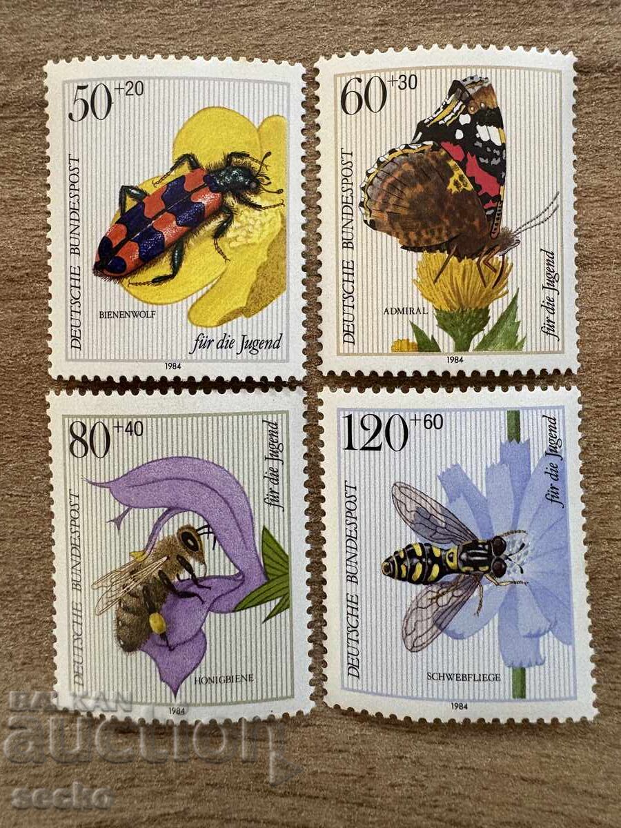 FRG/GDR - Insects and Flowers (1984) MNH
