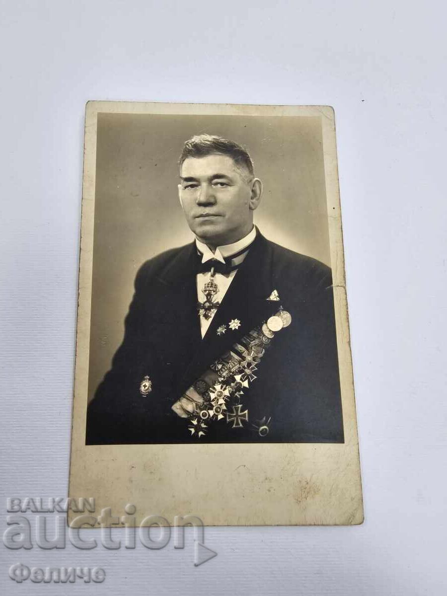 Rare photograph of a high-ranking officer-general with orders