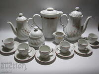 LOT OF BULGARIAN PORCELAIN COFFEE AND TEA POTS AND CUPS