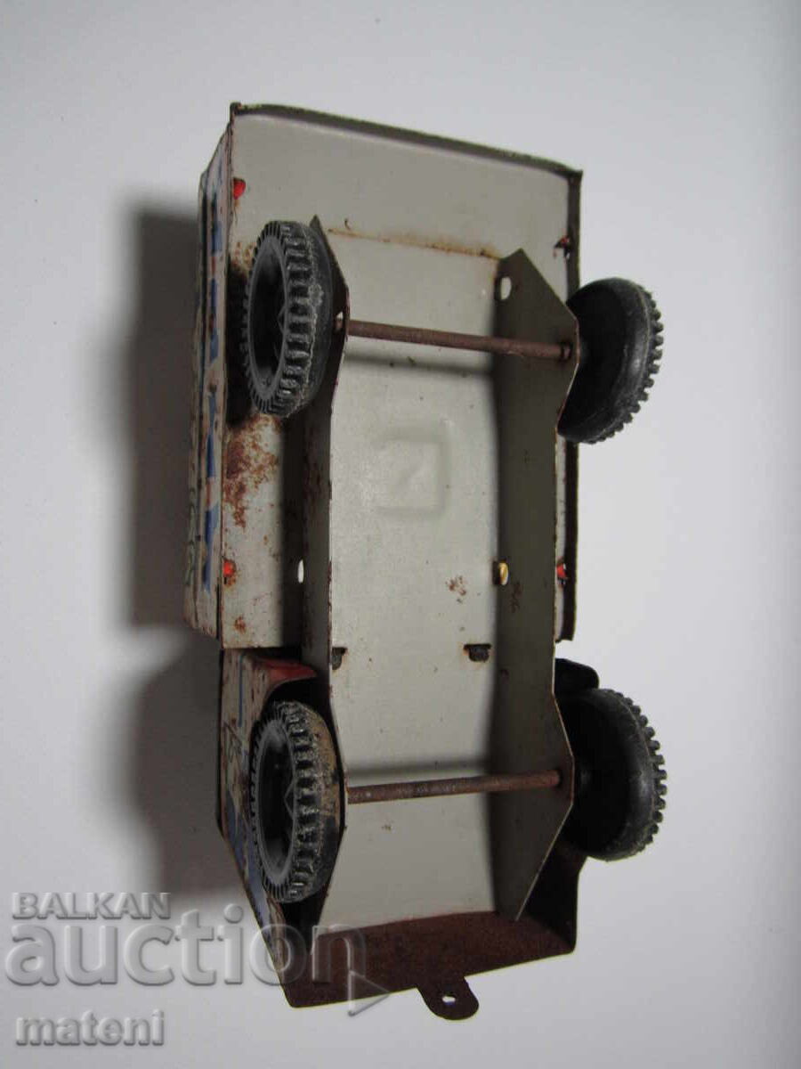 СТАРА ДЕТСКА МЕТАЛНА ЛАМАРИНЕНА ИГРАЧКА КАМИОН ЦИРК - 5