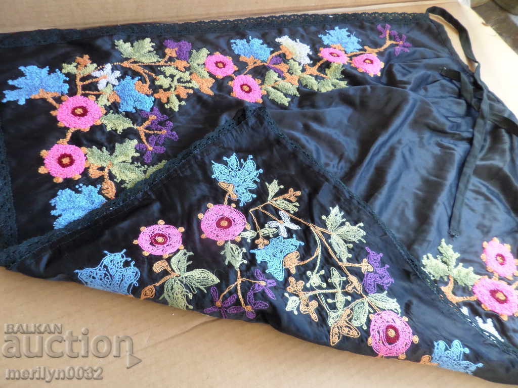 Стара престилка фъкана, бродерия, носия, сукман - 6