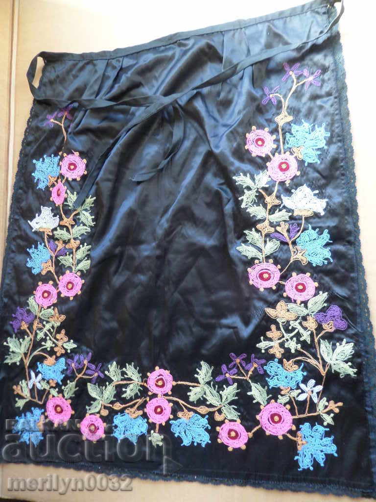 Стара престилка фъкана, бродерия, носия, сукман - 7