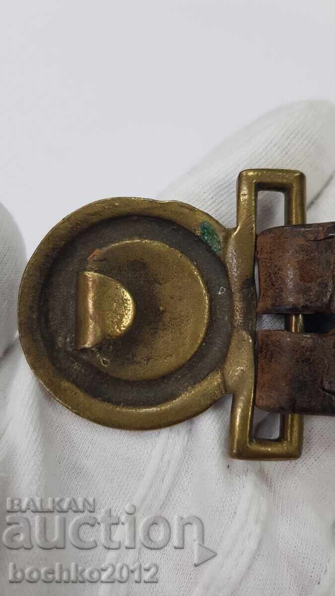 Rară cataramă bulgară țaristă "Poliția" de curea - Boris al III-lea - 5