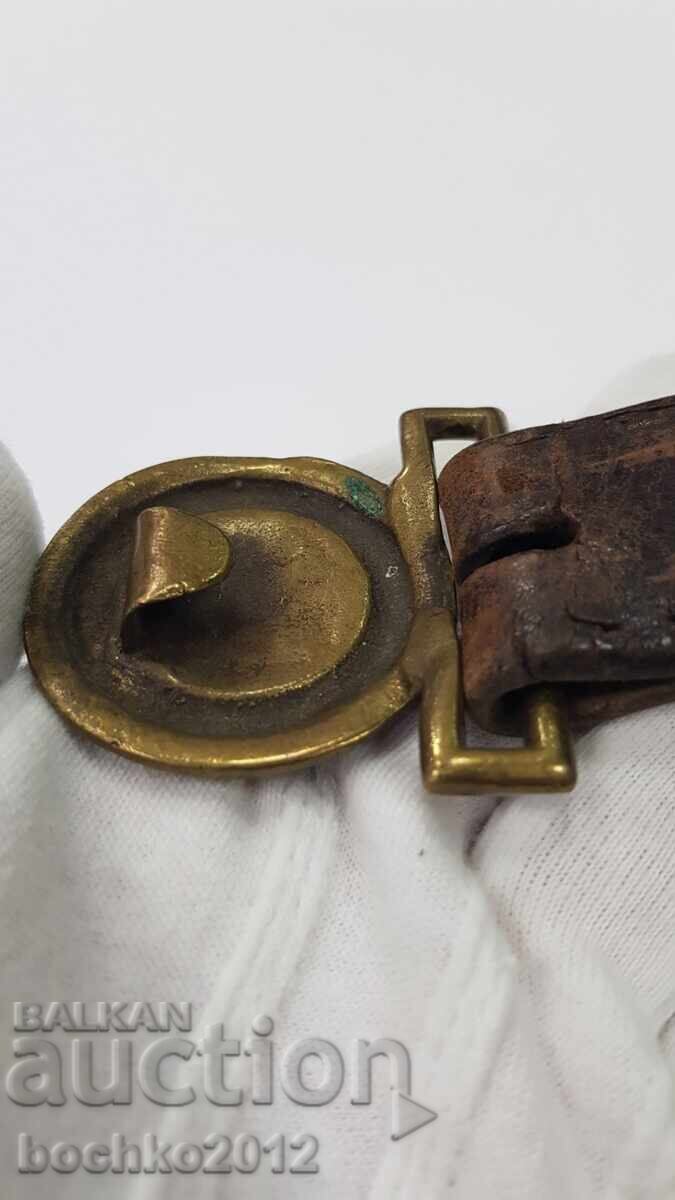 Rară cataramă bulgară țaristă "Poliția" de curea - Boris al III-lea - 6