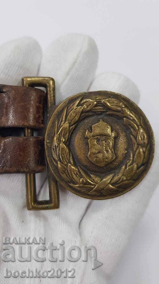 Rară cataramă bulgară țaristă "Poliția" de curea - Boris al III-lea