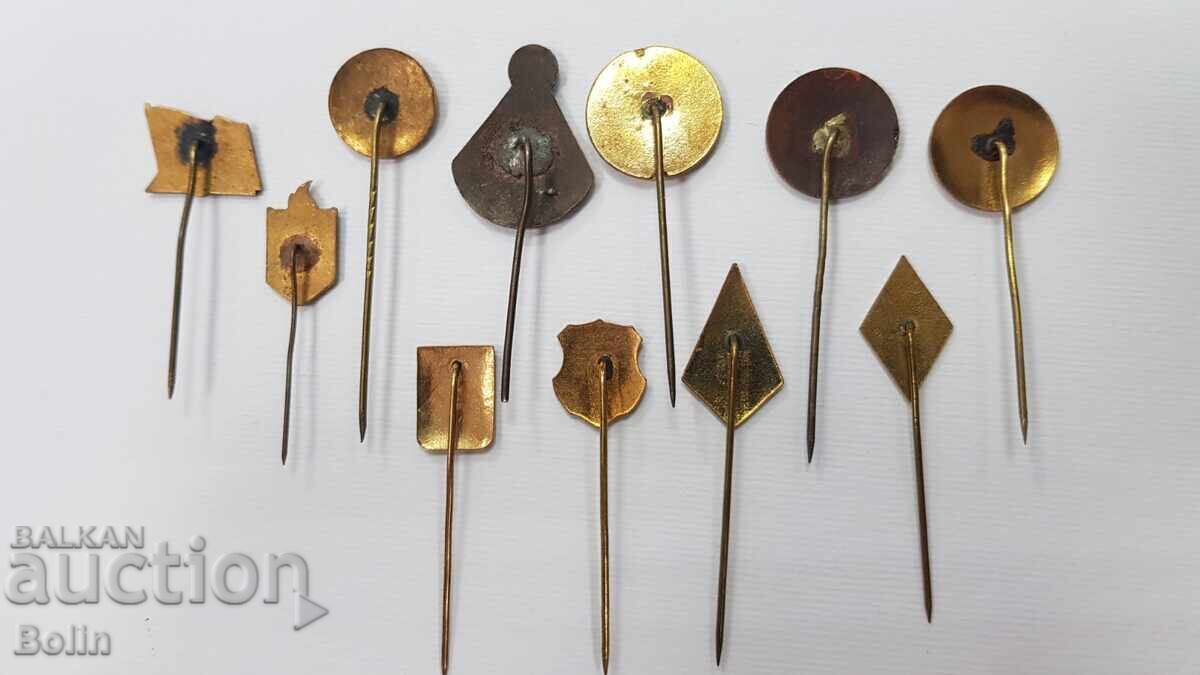 Collection Lot of 11 pcs. royal badges, signs, emblem, badge with enamel - 7