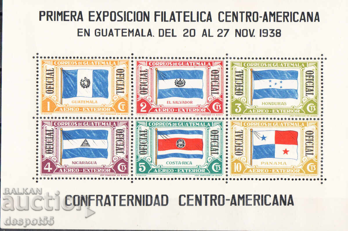 1938 Guatemala. Expoziție Filatelică Central Americană. Bloc 1938 Guatemala. Expoziție Filatelică Central Americană. Bloc