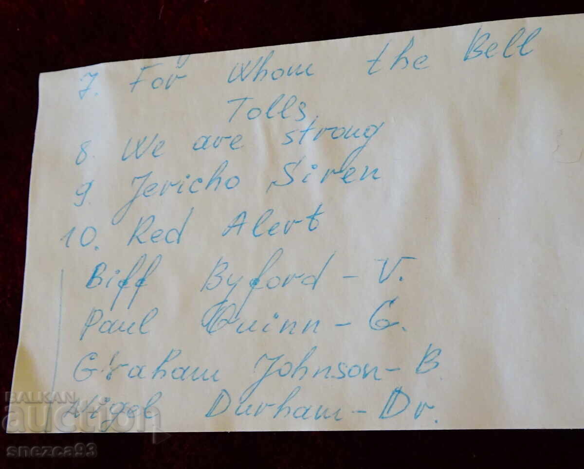 Κασέτα ήχου Sony CHF60 με το heavy metal συγκρότημα Saxon - 6