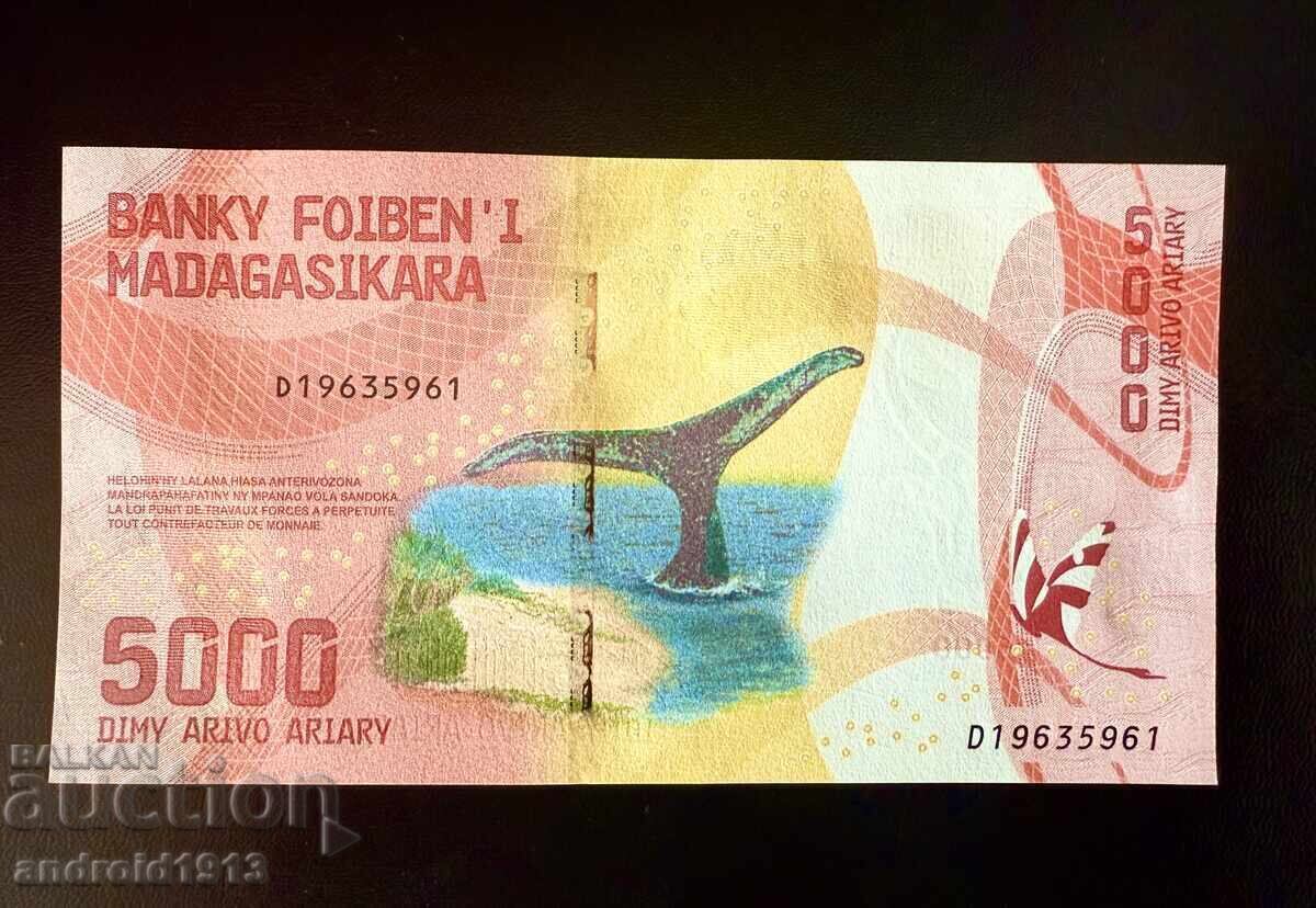 MADAGASCAR - TOP PRICE!! 5000 ARIARY 2017, UNC