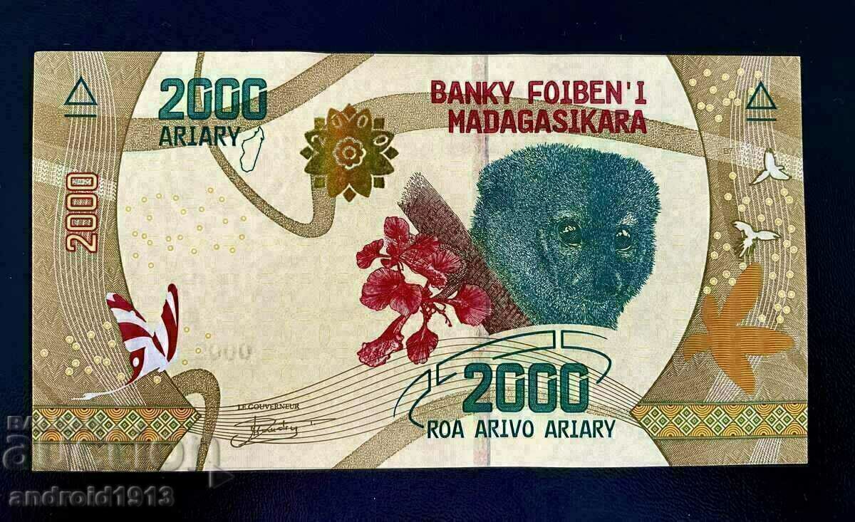 MADAGASCAR - PRET SUPERIOR!! 2000 ARIARY 2017, UNC cu preț 4.98 BGN | € 2.55 MADAGASCAR - PRET SUPERIOR!! 2000 ARIARY 2017, UNC cu preț 4.98 BGN | € 2.55