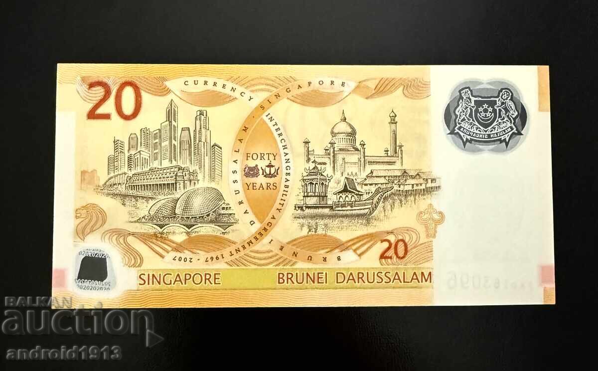 СИНГАПУР - 20 ДОЛАРА 2007, UNC - ЮБИЛЕЙНА с цена 99.98 лв. | € 51.12 СИНГАПУР - 20 ДОЛАРА 2007, UNC - ЮБИЛЕЙНА с цена 99.98 лв. | € 51.12