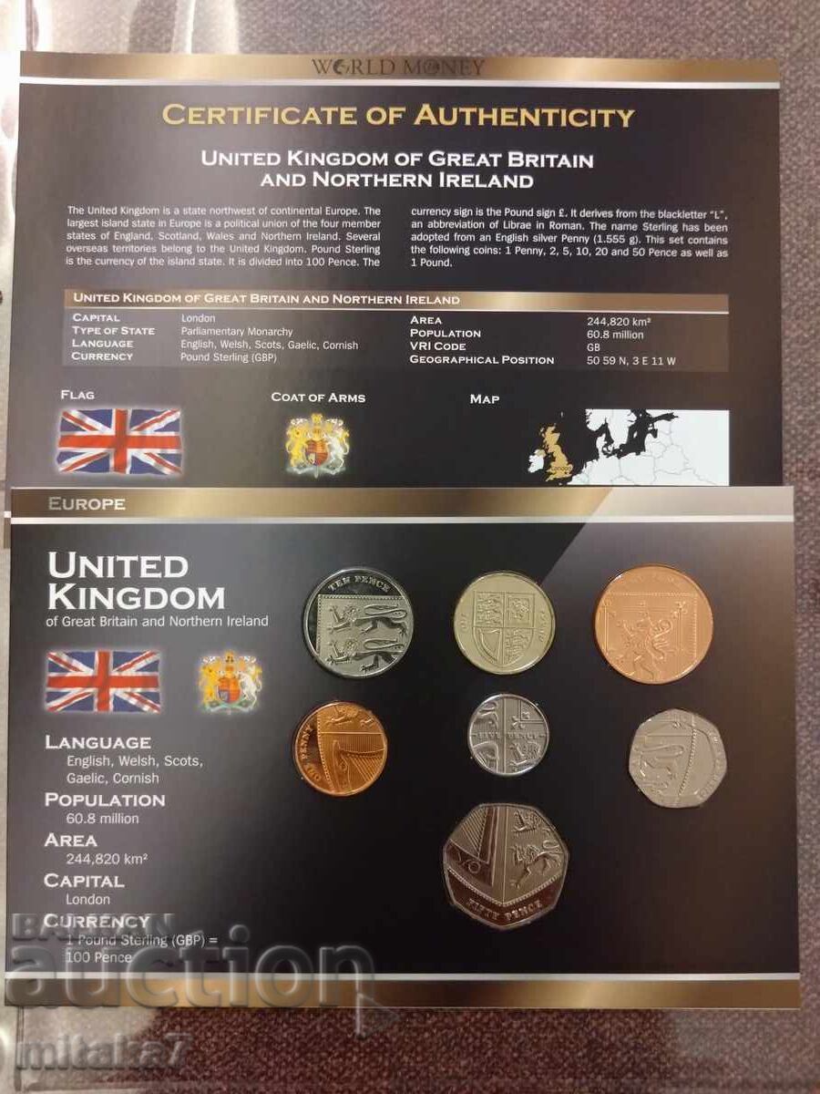 Set of coins, United Kingdom Set of coins, United Kingdom