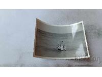 Photo Varna Quarantine Two Young People and a Man in the Sea 1960