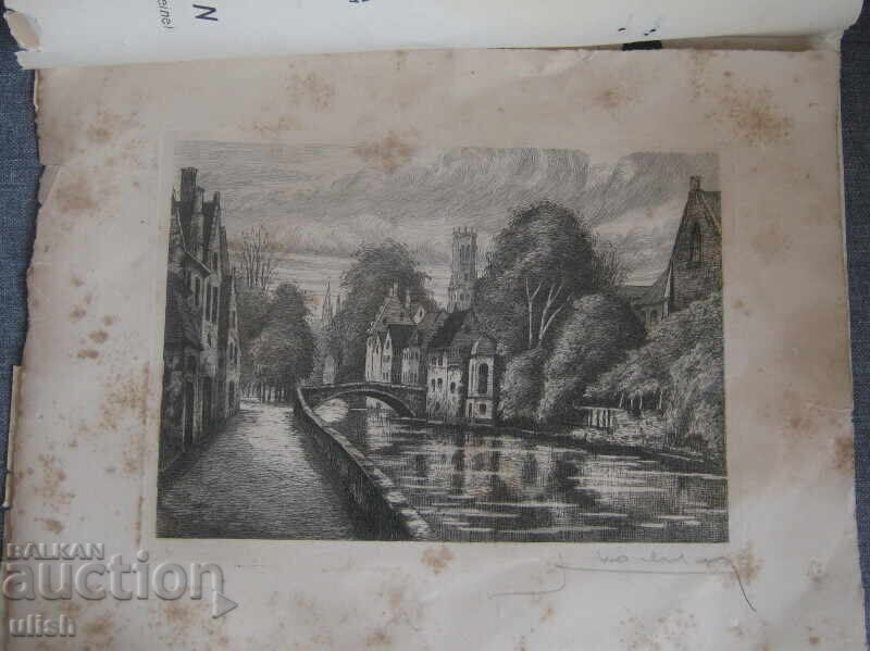 Παλιά χαρακτική Μπριζ από το εργαστήριο Chabridon Galbrun με τιμή 30.00 BGN | € 15.34