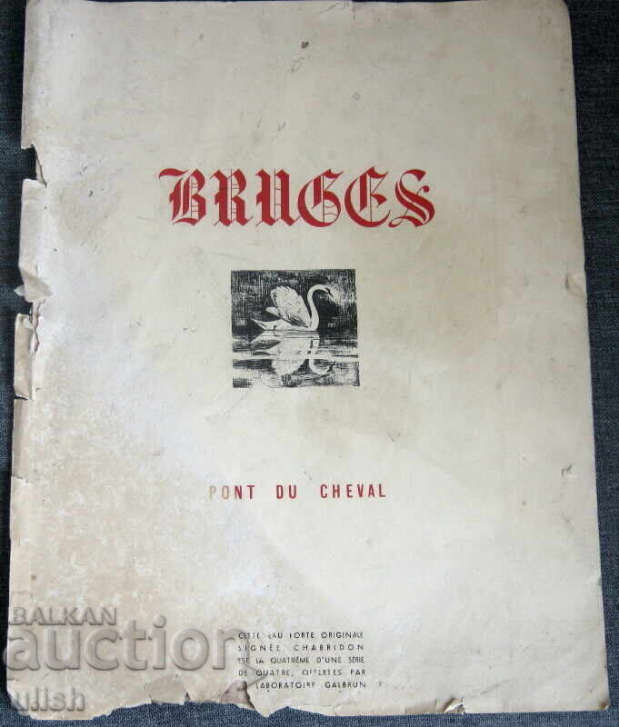 Παλιά χαρακτική Μπριζ από το εργαστήριο Chabridon Galbrun