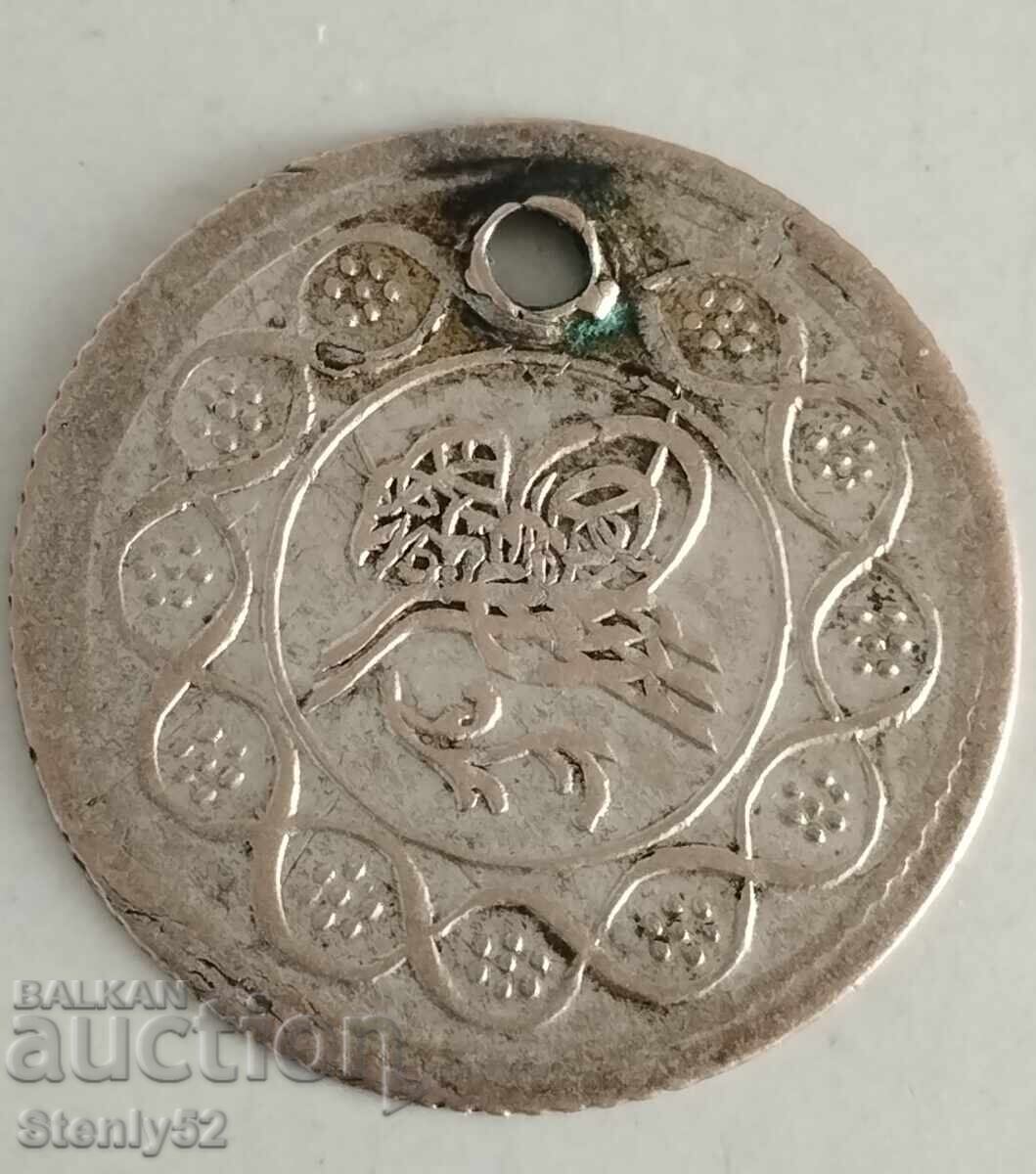 Old Silver-plated Brass Jewelry Pendant