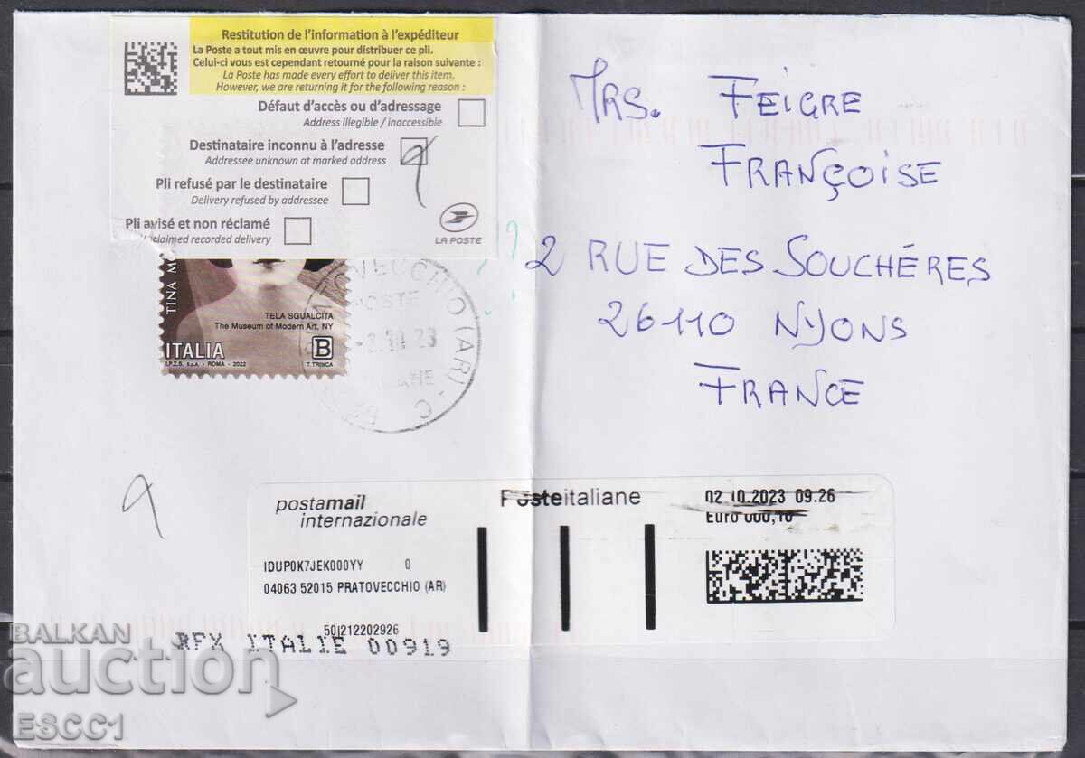 Пътувaл плик с маркa Тина Модоти фотограф 2022 от Италия