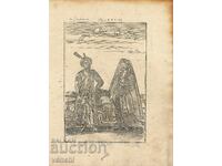1719 - GRAVURĂ MALLET - PERSIA, COSTUME - original +
