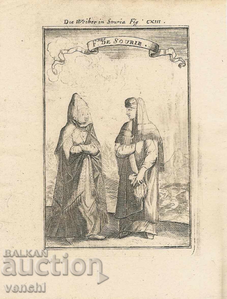 1719 - ΧΑΡΑΚΤΙΚΟ MALLET - ΣΥΡΙΑ, ΓΥΝΑΙΚΕΣ - πρωτότυπο