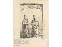 1719 - MALLET ENGRAVING - SYRIA, WOMEN - original
