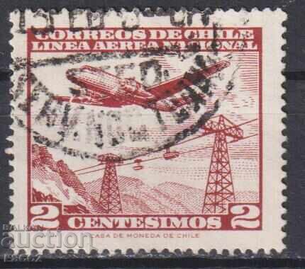Σφραγισμένη γραμματόσημο Αεροπορία Αεροπλάνο 1961 από τη Χιλή