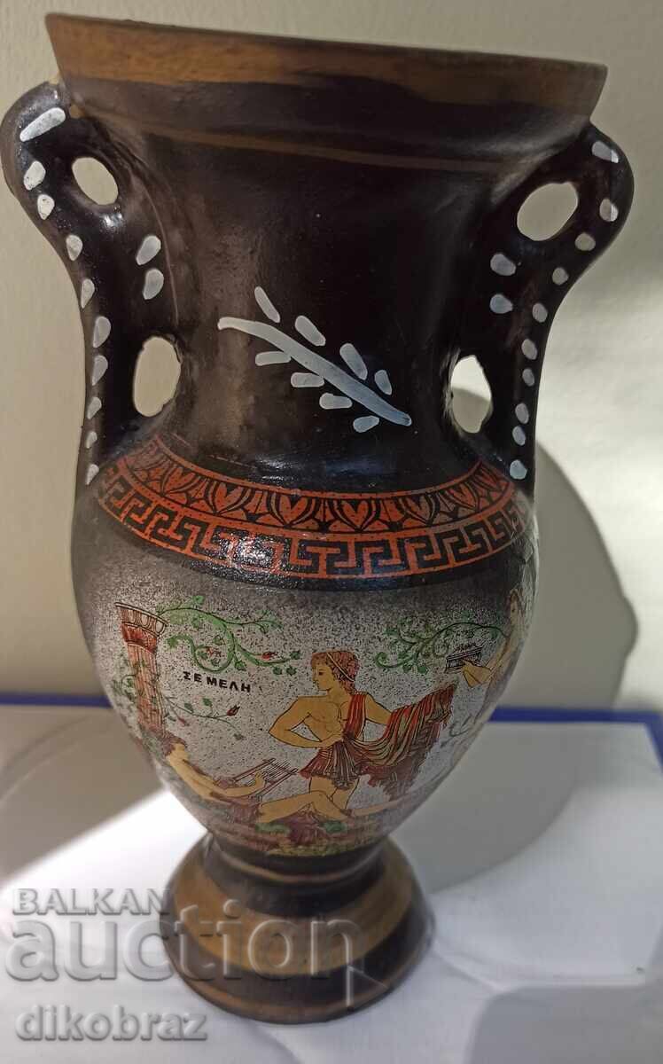 Κεραμικό βάζο με ελληνικά μοτίβα - από 1 €cent με τιμή € 0.01 | 0.02 BGN Κεραμικό βάζο με ελληνικά μοτίβα - από 1 €cent με τιμή € 0.01 | 0.02 BGN