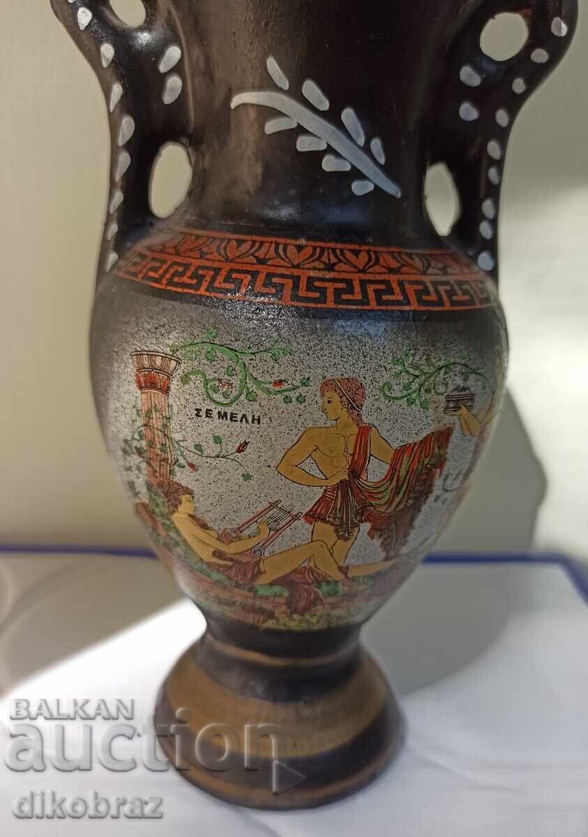 Vază ceramică cu motive grecești - 5