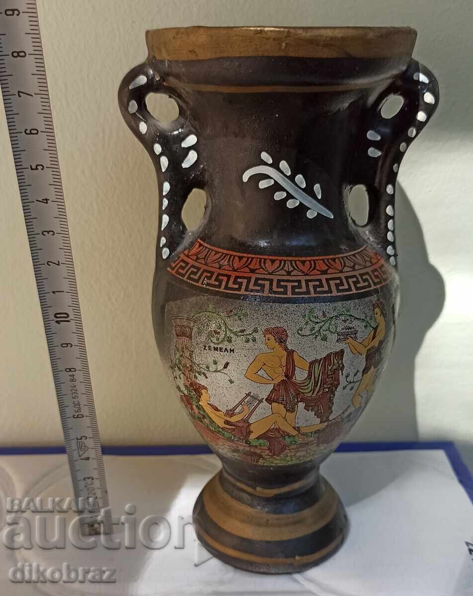 Κεραμικό βάζο με ελληνικά μοτίβα - από 1 €cent Κεραμικό βάζο με ελληνικά μοτίβα - από 1 €cent