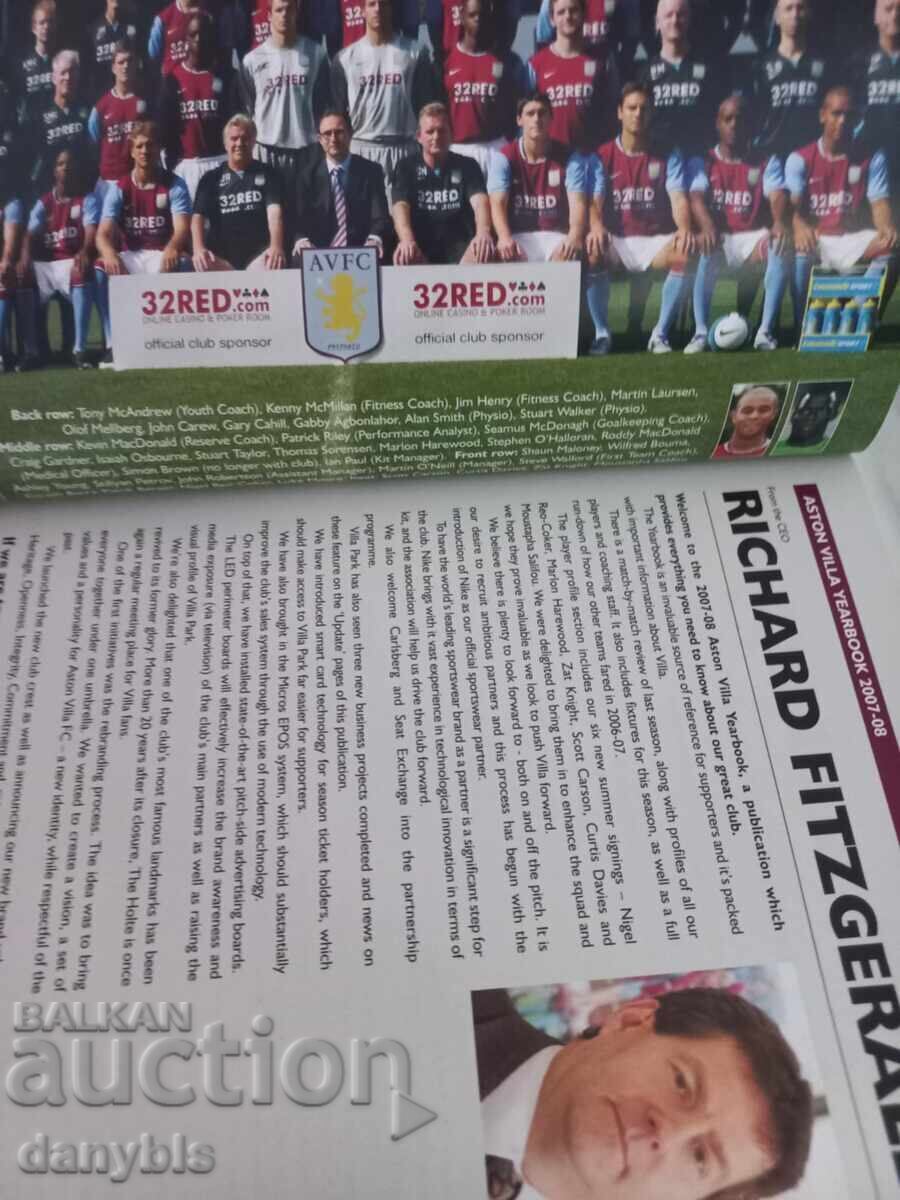 Футбол - Астон Вила /Aston Villa /- годишна книжка 2007-08 г с цена 6.00 лв. | € 3.07 Футбол - Астон Вила /Aston Villa /- годишна книжка 2007-08 г с цена 6.00 лв. | € 3.07
