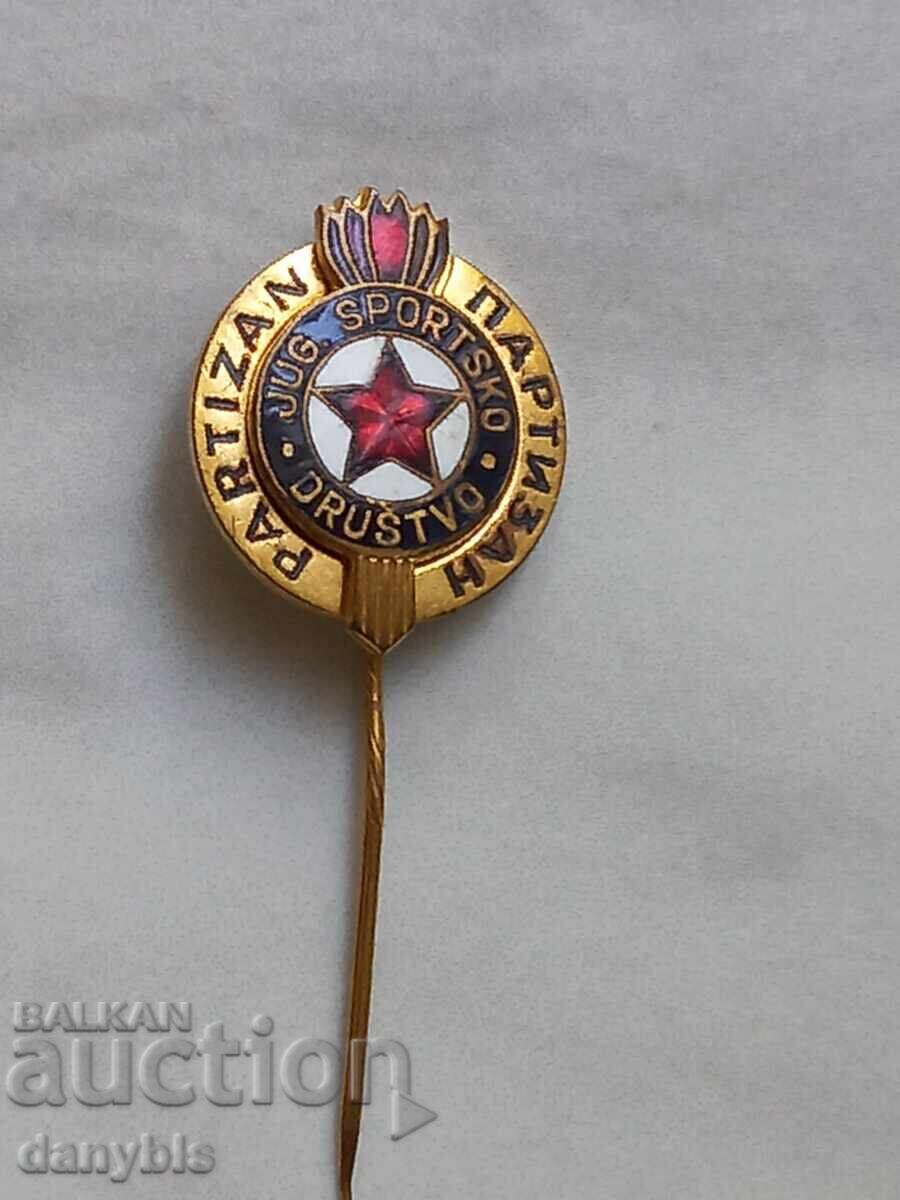 Σήμα ποδοσφαίρου - Παρτιζάν Βελιγραδίου - σμάλτο