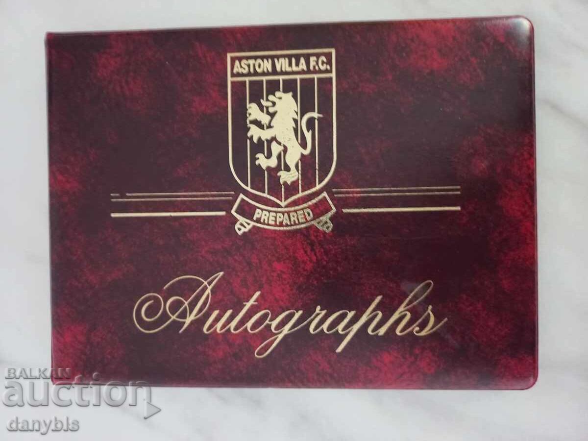 Football - Aston Villa - autograph book Football - Aston Villa - autograph book